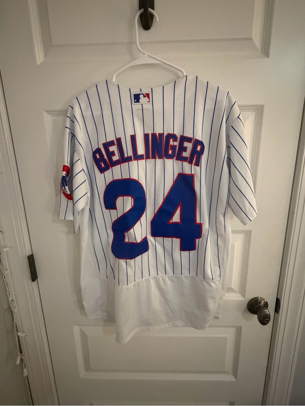 IC COLLECTION White Jersey with Blue Pinstripes